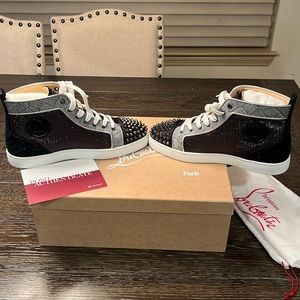 Christian Louboutin Size US 42 Black and Silver